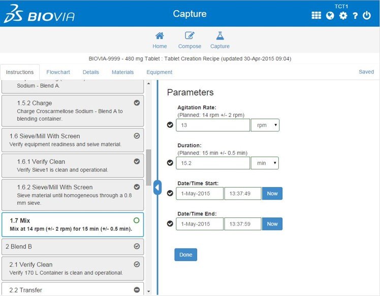 BIOVIA Procedure Execution